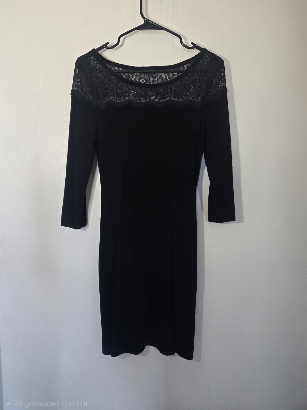 Express Black Lace  Long Sleeve Dress - Women Medium